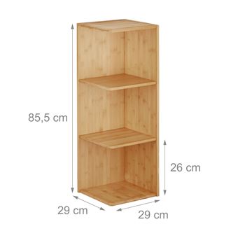 Etagere D Angle Salle De Bain En Bambou 85 Cm Achat Prix Fnac