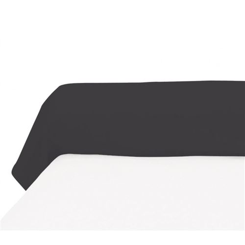 Taie de traversin 100% coton anthracite 140 cm