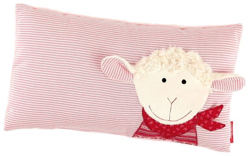 sigikid, 40995 fille, coussin motif mouton, rose à rayures, taille 35 x 20 cm, 'Schnuggi'