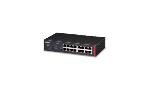 buffalo technology business switch l2 giga unmanaged 16 ports noir
