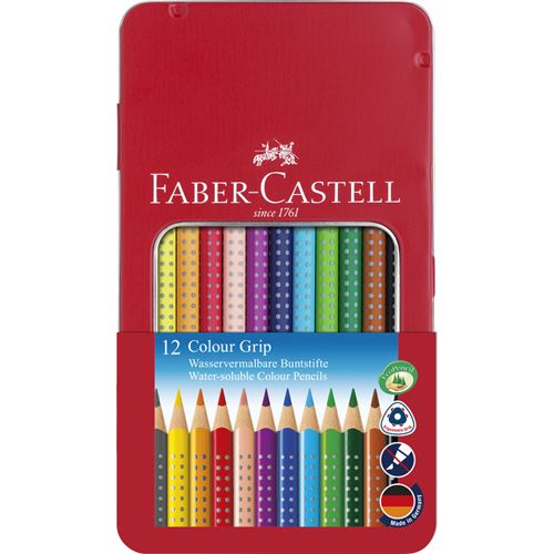 Stock Bureau - FABER-CASTELL crayon couleur COLOUR GRIP, rouge géranium