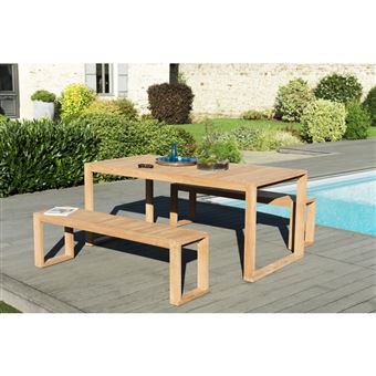 1032 50 Sur Salon De Jardin Bois En Teck Comprenant 1 Table Oslo