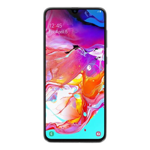 Samsung Galaxy A70 - 4G smartphone - double SIM - RAM 6 Go / Mémoire interne 128 Go - microSD slot - écran OEL - 6.7 - 2400 x 1080 pixels - 3 x caméras arrière 32 MP, 5 MP, 8 MP - front camera 32 MP - noir