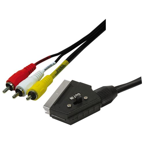 LogiLink Scart Cable - câble vidéo/audio - vidéo / audio composite - 2 m