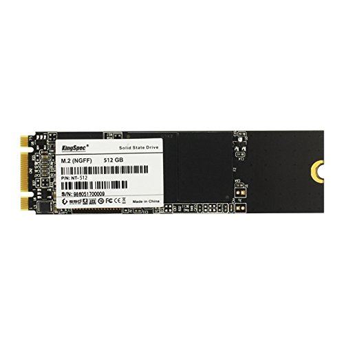KingSpec M.2 SATA III 6 GB/s (2280) 3D NAND NGFF Interne Solid State Drive pour Ultrabook 512 Go