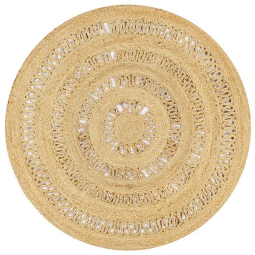 Vidaxl Naturel Tapis Fait À La Main Jute Tressée 120 Cm - Image 1