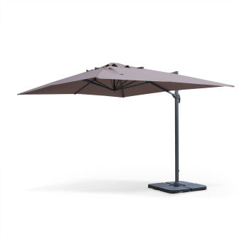 Parasol Deporte Rectangulaire St Jean De Luz 3x4m Haut De Gamme Excentre Inclinable Rotatifa 360 Taupe Alice S Garden Mobilier De Jardin Achat Prix Fnac