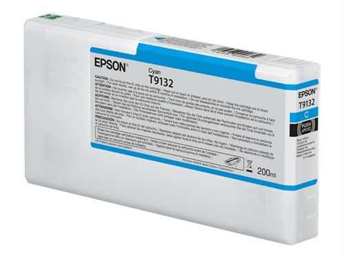 Epson T9132 - 200 ml - cyaan - origineel - inktcartridge - voor SureColor P5000, SC-P5000, SC-P5000 STD Spectro, SC-P5000 Violet, SC-P5000 Violet Spectro