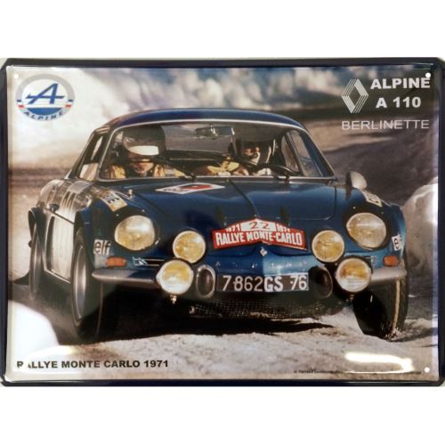 Plaque métallique A 110 Renault