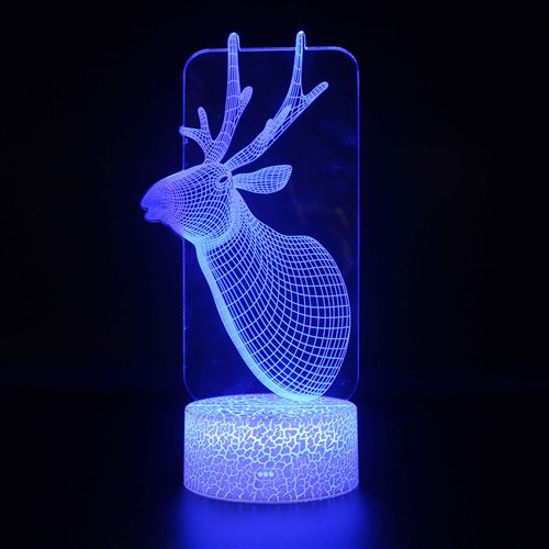 Lampe 3D Tactile Veilleuses Enfant 7 Couleurs avec Telecommande - Noël #657
