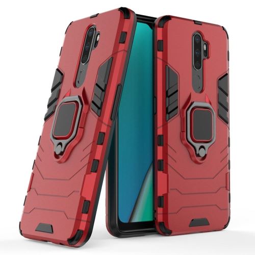 Coque Oppo A9 2020 Anti Choc Rouge Housse Etui Antichoc Armor Avec Support Magnétique hfs-house®