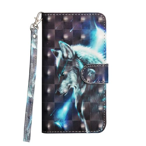 Etui en PU support de décoration par points lumineux loup pour votre Samsung Galaxy M20