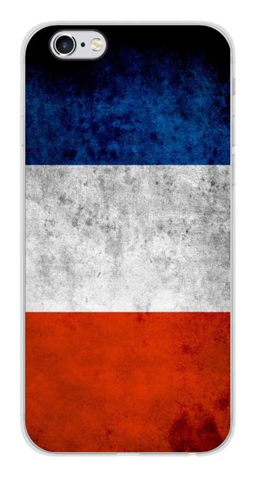 Coque en silicone imprimée compatible iPhone 6 iPhone 6S Drapeau France