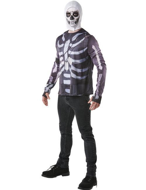 RUBIE S FRANCE T-shirt et cagoule Skull Trooper Fortnite adulte