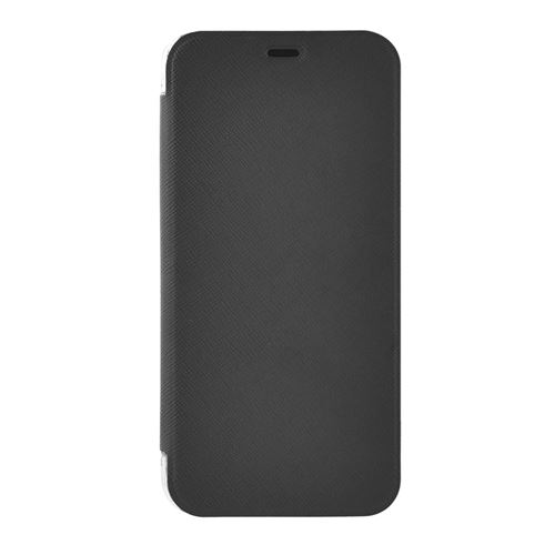 Bigben Connected folio - Flip cover voor mobiele telefoon - synthetisch - zwart, transparant - voor Samsung Galaxy S10+