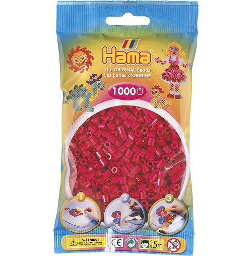 1 000 perles standard (Ø5 mm)- rouge vin