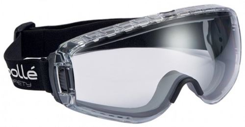 Lunette – masque de protection bollé pilot II PILOPSI noir verres blancs traités platinium