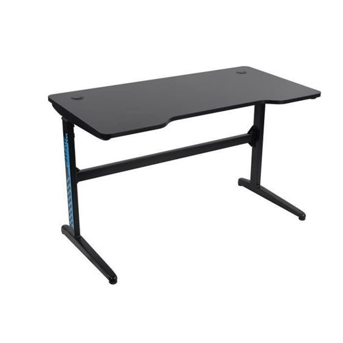FIRE LED Bureau de gaming en metal noir - Eclairage LED - Hauteur reglable - L 120 x P 60 x H 83 cm