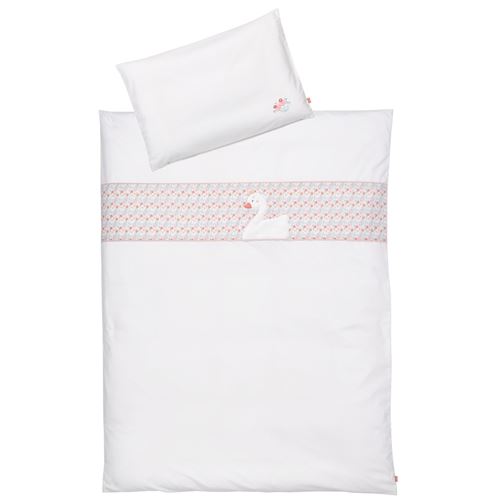 Fehn ensemble de couette cygne 100 x 135 cm blanc