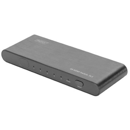 digitus digitus switch uhd hdmi, 5 x, noir noir