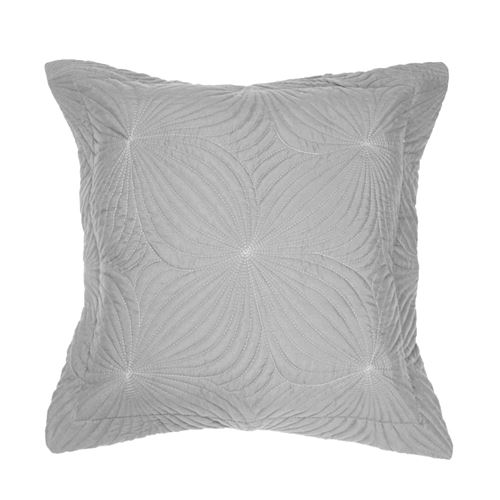 Housse de coussin +encart 40 x 40 cm microfibre unie florencia Gris