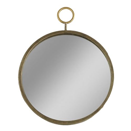 Miroir rond doré 45.5 cm