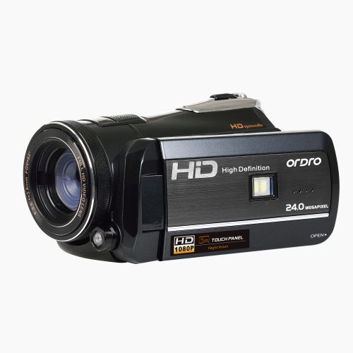 ORDRO 1080P Caméscope Full HD avec objectif grand angle de vision nocturne caméra wifi
