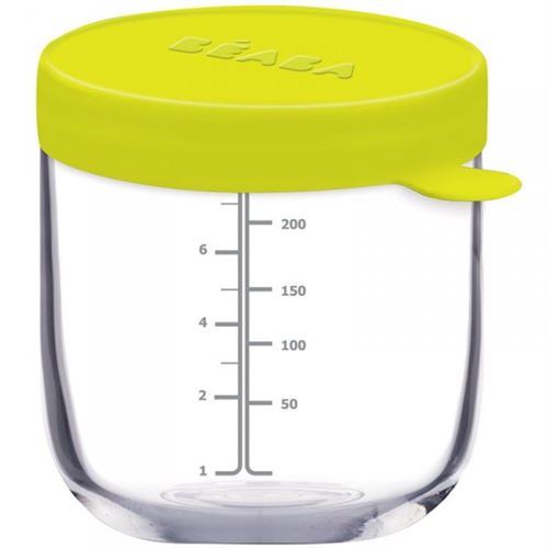 Pot de conservation portion verre 250 ml neon - beaba