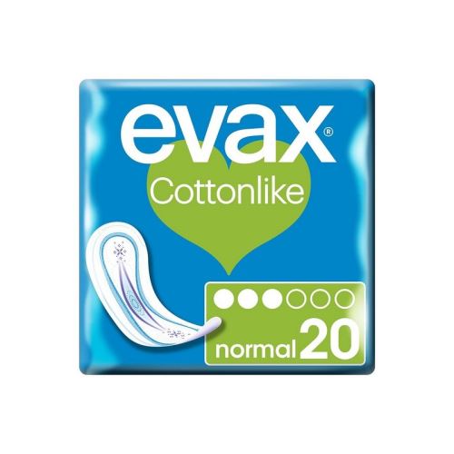 Compresses Normales avec Ailes Evax (20 uds)