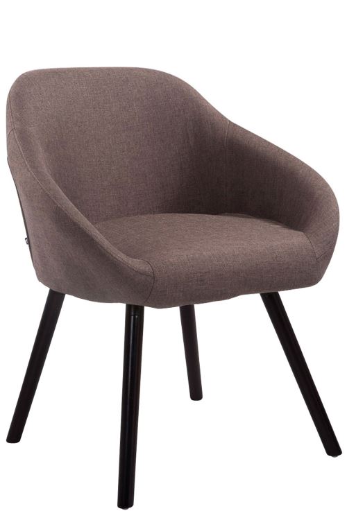 Chaise de salle à manger HAMBURG tissu , Marron/Café