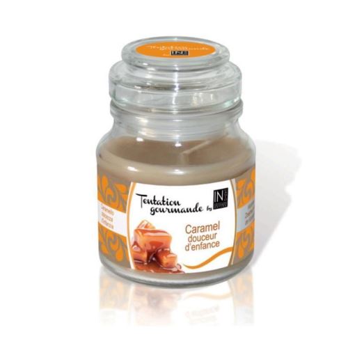 tentation gourmande bougie caramel - douceur d'enfance - 130 gr