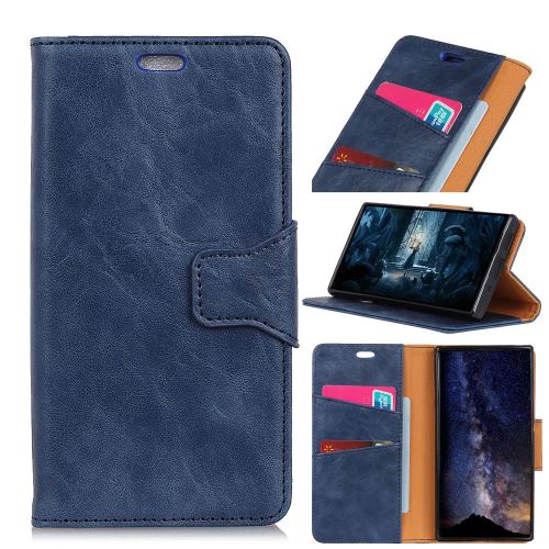 Etui en PU avec support bleu pour votre Xiaomi Redmi Note 7