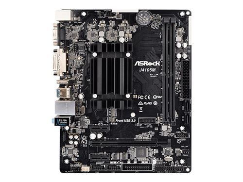 Mo Asrock j4105 m Processeur Intel j4105 M-ATX DVI/HDMI DDR4 Retail