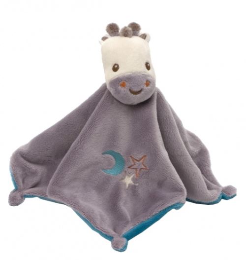 Fisher-Price cuddle chiffon avec hochet girafe 28 cm gris