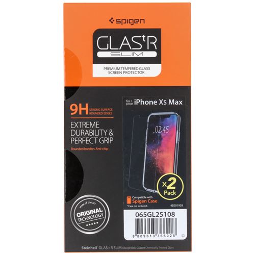 Spigen GLAS.tR SLIM - Schermbeschermerset voor mobiele telefoon - transparant - voor Apple iPhone 11 Pro Max, XS Max