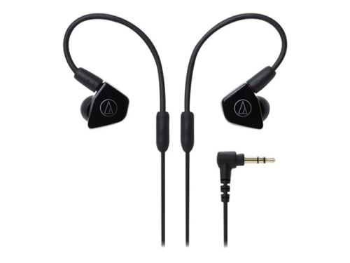 Audio-Technica ATH-LS50iSBK - In-ear hoofdtelefoons met micro - inwendig - met bekabeling - 3,5 mm-stekker - zwart