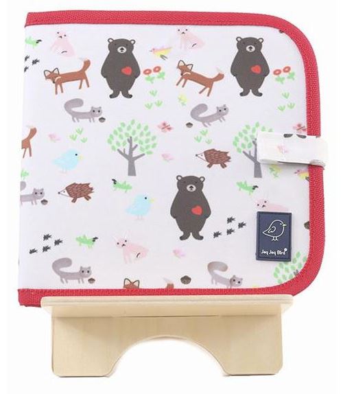 Jaq Jaq Bird livre de crayons de couleur animaux 20 cm blanc/rouge 5 parties