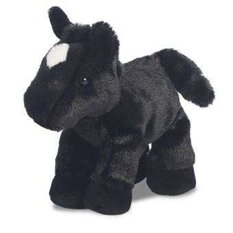 Aurora peluche Mini Flopsie Beau cheval en peluche noir 20,5 cm - 1