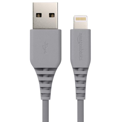 AmazonBasics Câble Lightning vers USB A, Certifié Apple MFi - Gris, 0,1 m