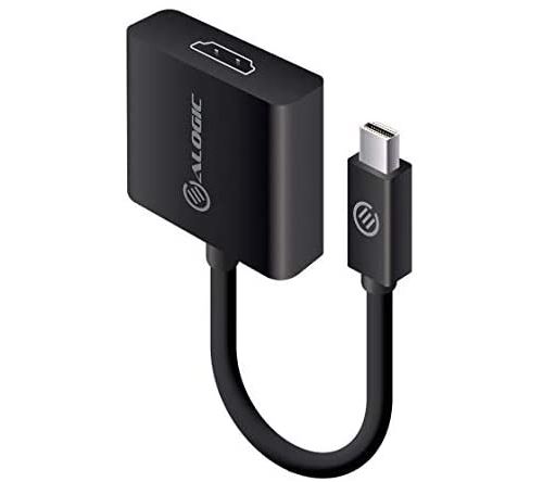 Alogic Adaptateur Mini DisplayPort 1.2 vers HDMI mâle vers Femelle Compatible 4K 60 Hz 20 cm