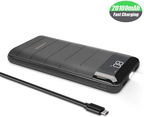 Chargeur Portable et compact, écran LCD de 20100mAh, couleur noir, marque X-Dragon