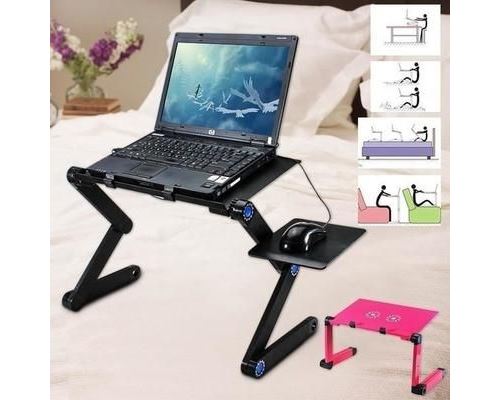 Support Lit avec Ventilateur pour PC MICROSOFT Table Reglable Pliable Canape (NOIR)