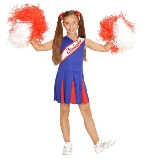 Déguisement Cheerleader Rouge et Bleu (4/5 ans)