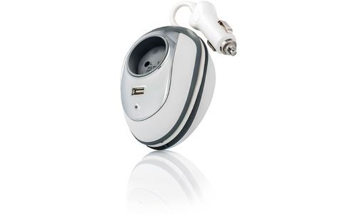 Convertisseur de voiture Watt&Co 150 W Compact Carwatt Blanc et Gris