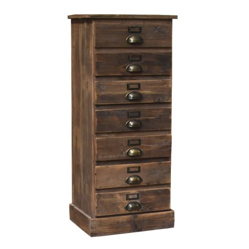 Meuble Colonne Semainier Grainetier Meuble à Tiroirs Industriel Campagne 94 x 40 x 31 cm