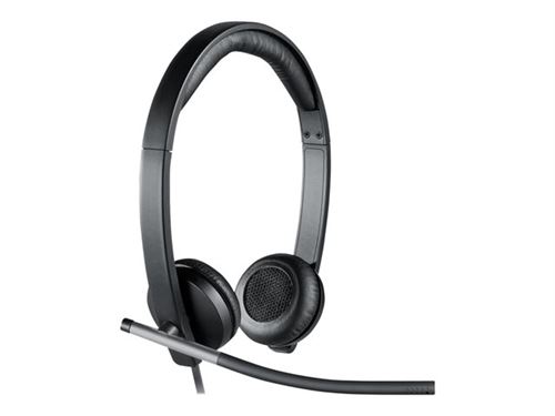 Logitech USB Headset Stereo H650e - Headset - op oor - met bekabeling