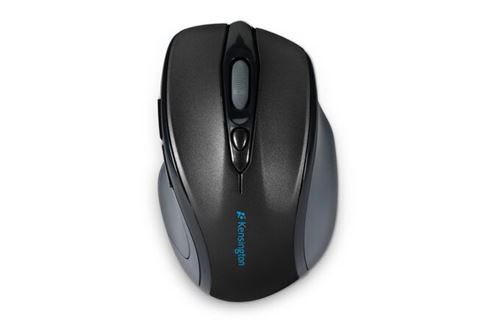 Kensington Pro Fit Mid-Size - Souris - pour droitiers - optique - 6 boutons - sans fil - 2.4 GHz - récepteur sans fil USB - noir