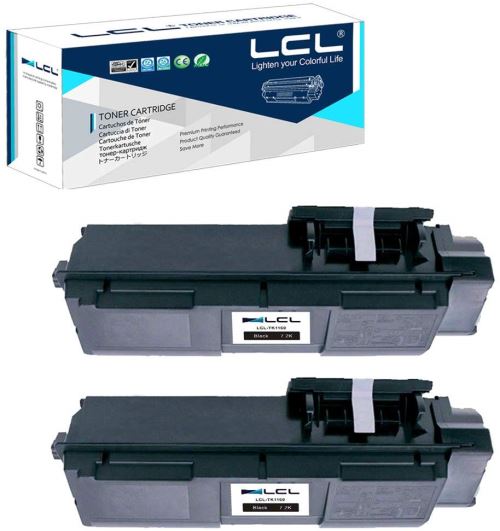 LCL Cartouche de Toner Compatible TK1160 TK-1160 1T02RY0NL0 (2 Noir) Remplacement pour Kyocera Ecosys P2040DN Ecosys P2040DW Ecosys P2040