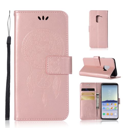 Etui en PU mentions légales owl dream catcher l'or rose pour Samsung Galaxy S9
