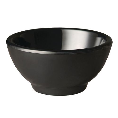 Bol rond en mélamine noir pure 55mm aps